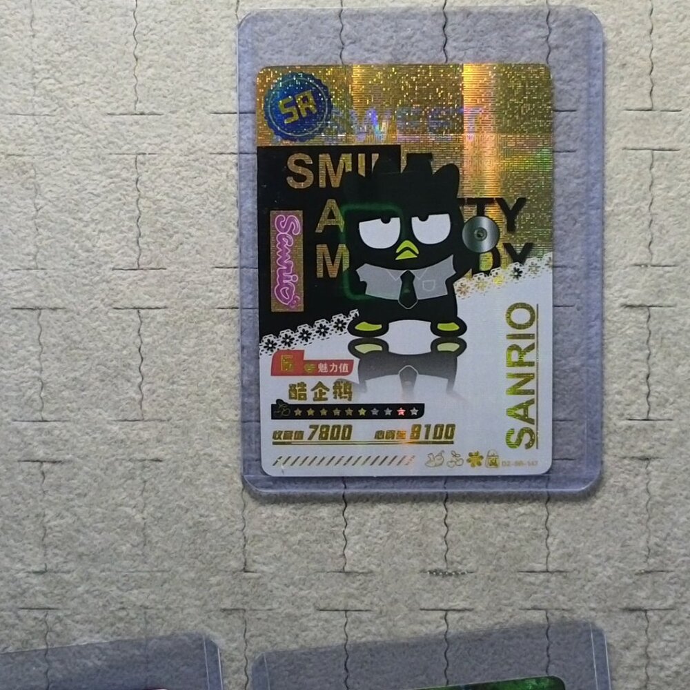 Sanrio Batz-Maru Wave 6 Booser Set - 8 Piece With Top Load Sleeve - Picture 10 of 13